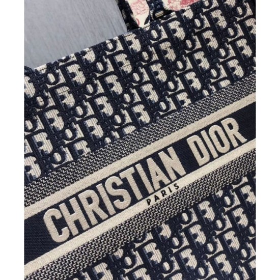 Imitazione Borsa Replica tote piccola Christian Dior blu scuro imitazioni perfette