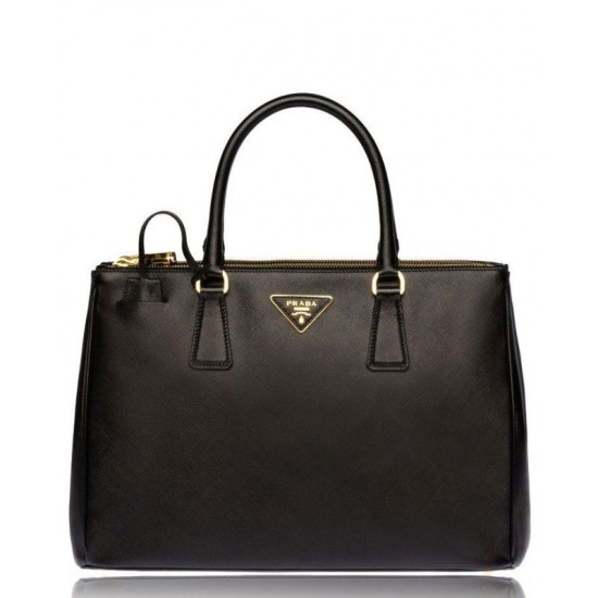 Riproduzione Fedele Prada Top Maniglie 1BA786 Nero imitazioni Replica Alta Qualità Prada Top Maniglie 1BA786 Nero