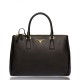 Riproduzione Fedele Prada Top Maniglie 1BA786 Nero imitazioni Replica Alta Qualità Prada Top Maniglie 1BA786 Nero