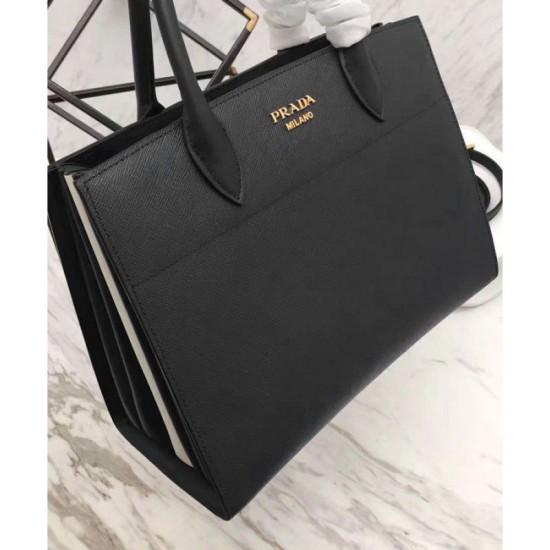 Riproduzione Fedele Prada Bibliotheque Borse 1BA049 Nero imitazioni Replica Alta Qualità Prada Bibliotheque Borse 1BA049 Nero