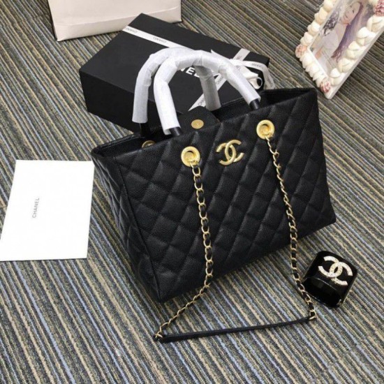 Riproduzione Fedele Grande Shopping Borse A57974 Nero imitazioni Replica Alta Qualità Grande Shopping Borse A57974 Nero