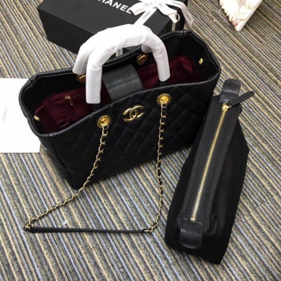 Riproduzione Fedele Grande Shopping Borse A57974 Nero imitazioni Replica Alta Qualità Grande Shopping Borse A57974 Nero