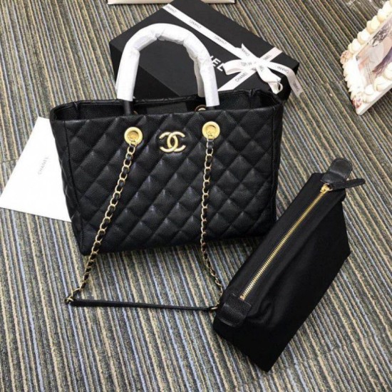 Riproduzione Fedele Grande Shopping Borse A57974 Nero imitazioni Replica Alta Qualità Grande Shopping Borse A57974 Nero