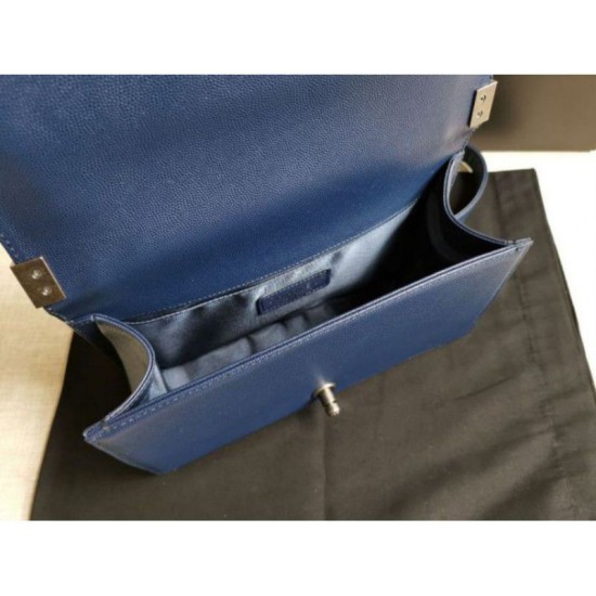 Riproduzione Fedele Boy Classic Chevron Flap Borse A67086 Blu imitazioni Replica Alta Qualità Boy Classic Chevron Flap Borse A67086 Blu