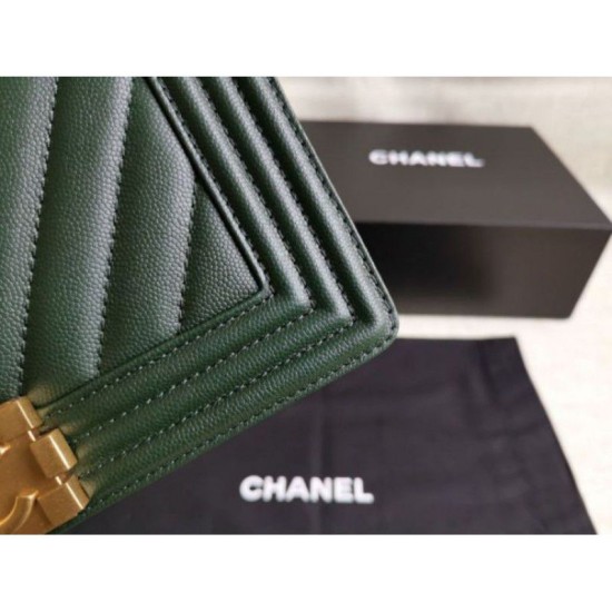 Riproduzione Fedele Boy Classica Chevron Flap Borse A67086 Verde imitazioni Replica Alta Qualità Boy Classica Chevron Flap Borse A67086 Verde