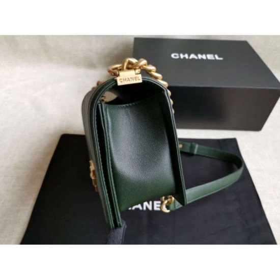 Riproduzione Fedele Boy Classica Chevron Flap Borse A67086 Verde imitazioni Replica Alta Qualità Boy Classica Chevron Flap Borse A67086 Verde