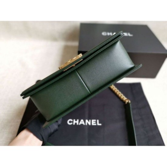 Riproduzione Fedele Boy Classica Chevron Flap Borse A67086 Verde imitazioni Replica Alta Qualità Boy Classica Chevron Flap Borse A67086 Verde
