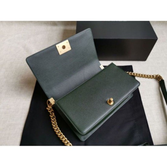 Riproduzione Fedele Boy Classica Chevron Flap Borse A67086 Verde imitazioni Replica Alta Qualità Boy Classica Chevron Flap Borse A67086 Verde