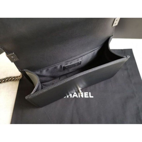 Riproduzione Fedele Boy Classica Chevron Flap Borse A67086 Nero imitazioni Replica Alta Qualità Boy Classica Chevron Flap Borse A67086 Nero