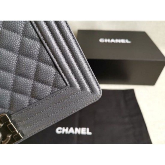 Riproduzione Fedele Boy Classic Flap Borse A67086 Grigio imitazioni Replica Alta Qualità Boy Classic Flap Borse A67086 Grigio