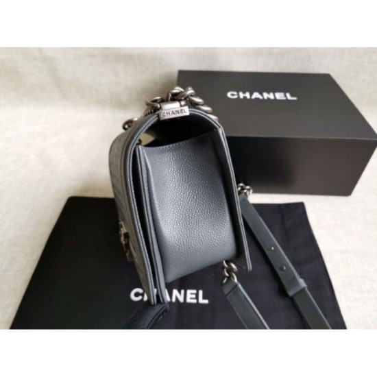 Riproduzione Fedele Boy Classic Flap Borse A67086 Grigio imitazioni Replica Alta Qualità Boy Classic Flap Borse A67086 Grigio