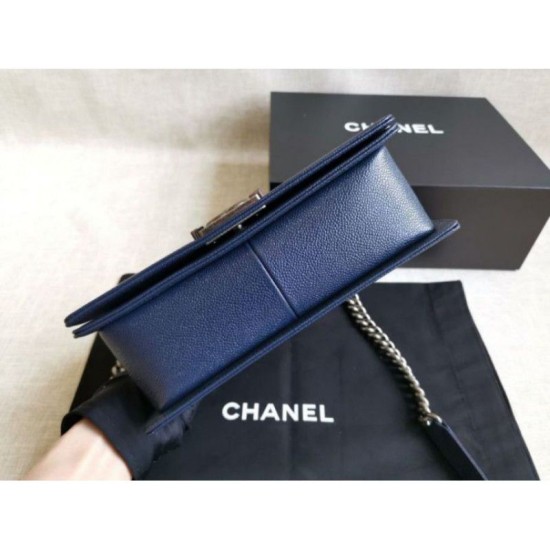 Riproduzione Fedele Boy Classica Flap Borse A67086 Blu imitazioni Replica Alta Qualità Boy Classica Flap Borse A67086 Blu