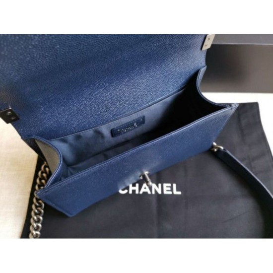Riproduzione Fedele Boy Classica Flap Borse A67086 Blu imitazioni Replica Alta Qualità Boy Classica Flap Borse A67086 Blu