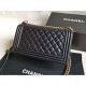 Replica Alta Qualità Boy Classic Flap Borse A67086 Nero Pelle di Agnello