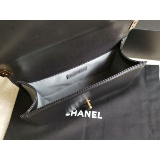 Replica Alta Qualità Boy Classic Flap Borse A67086 Nero Pelle di Agnello