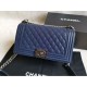 Riproduzione Fedele Boy Classica Flap Borse A67086 Blu imitazioni Replica Alta Qualità Boy Classica Flap Borse A67086 Blu