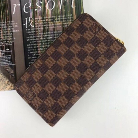 Pari replica Portafoglio Zippy Damier Ebene Canvas N60046 Dupe Perfetta Cloni Firmate Pari replica Portafoglio Zippy Damier Ebene Canvas N60046 imitazioni