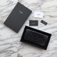 Portafoglio grande YSL Saint Laurent Niki in pelle nera increspata vintage Dupe Perfetta Cloni Firmate Portafoglio grande YSL Saint Laurent Niki in pelle nera increspata vintage imitazioni