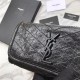 Portafoglio grande YSL Saint Laurent Niki in pelle nera increspata vintage Dupe Perfetta Cloni Firmate Portafoglio grande YSL Saint Laurent Niki in pelle nera increspata vintage imitazioni