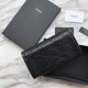 Portafoglio grande YSL Saint Laurent Niki in pelle nera increspata vintage Dupe Perfetta Cloni Firmate Portafoglio grande YSL Saint Laurent Niki in pelle nera increspata vintage imitazioni