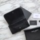Portafoglio grande YSL Saint Laurent Niki in pelle nera increspata vintage Dupe Perfetta Cloni Firmate Portafoglio grande YSL Saint Laurent Niki in pelle nera increspata vintage imitazioni