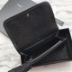 Portafoglio grande YSL Saint Laurent Niki in pelle nera increspata vintage Dupe Perfetta Cloni Firmate Portafoglio grande YSL Saint Laurent Niki in pelle nera increspata vintage imitazioni