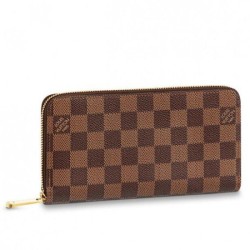 Pari Portafoglio Zippy Damier Ebene Canvas N60046