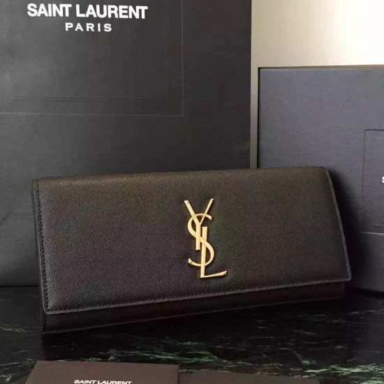 Replica Saint Laurent classico nero grano Monogramme Pochette Imitazioni Replica perfette Saint Laurent classico nero grano Monogramme Pochette