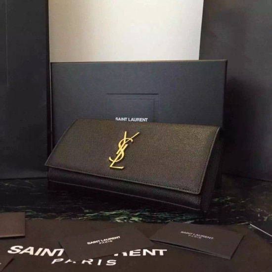 Replica Saint Laurent classico nero grano Monogramme Pochette Imitazioni Replica perfette Saint Laurent classico nero grano Monogramme Pochette