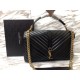 Replica Saint Laurent grandi borse Monogram universitari in nero di capra Imitazioni Replica perfette Saint Laurent grandi borse Monogram universitari in nero di capra