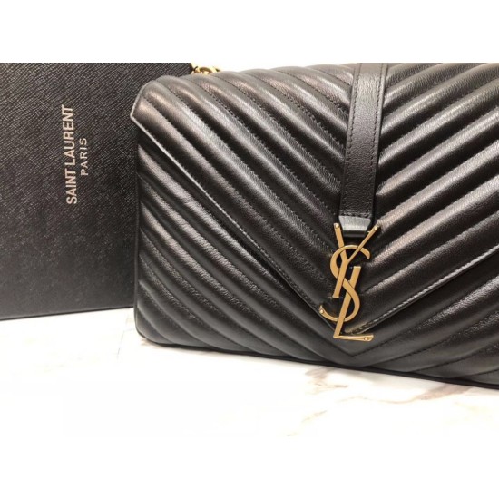 Replica Saint Laurent grandi borse Monogram universitari in nero di capra Imitazioni Replica perfette Saint Laurent grandi borse Monogram universitari in nero di capra