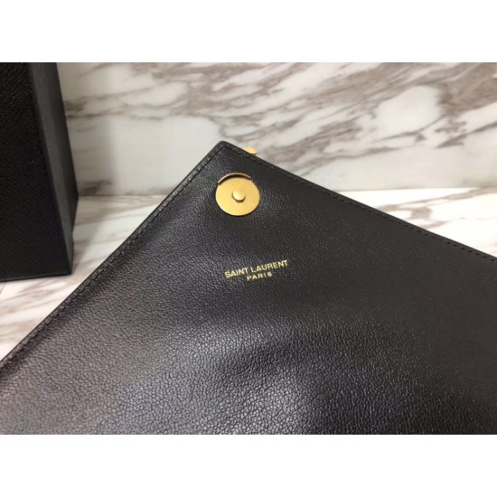 Replica Saint Laurent grandi borse Monogram universitari in nero di capra Imitazioni Replica perfette Saint Laurent grandi borse Monogram universitari in nero di capra