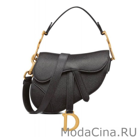 Mini borsa da sella Christian Dior con cinturino nero Mini borsa da sella Christian Dior con cinturino nero