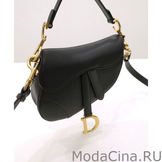 Mini borsa da sella Christian Dior con cinturino nero Mini borsa da sella Christian Dior con cinturino nero