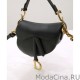 Mini borsa da sella Christian Dior con cinturino nero Mini borsa da sella Christian Dior con cinturino nero