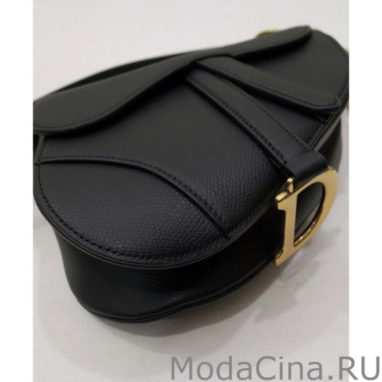 Mini borsa da sella Christian Dior con cinturino nero Mini borsa da sella Christian Dior con cinturino nero