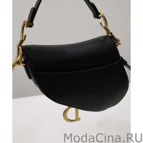 Mini borsa da sella Christian Dior con cinturino nero Mini borsa da sella Christian Dior con cinturino nero
