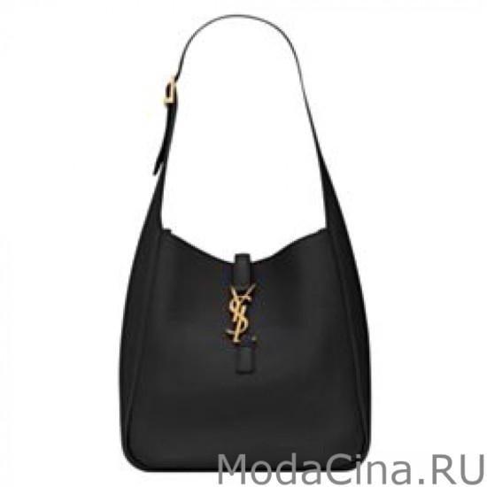 YSL Saint Laurent Le 5 A 7 Borsa Hobo Piccola Morbida In Pelle Liscia Nera YSL Saint Laurent Le 5 A 7 Borsa Hobo Piccola Morbida In Pelle Liscia Nera