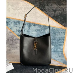 YSL Saint Laurent Le 5 A 7 Borsa Hobo Piccola Morbida In Pelle Liscia Nera YSL Saint Laurent Le 5 A 7 Borsa Hobo Piccola Morbida In Pelle Liscia Nera
