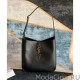 YSL Saint Laurent Le 5 A 7 Borsa Hobo Piccola Morbida In Pelle Liscia Nera YSL Saint Laurent Le 5 A 7 Borsa Hobo Piccola Morbida In Pelle Liscia Nera