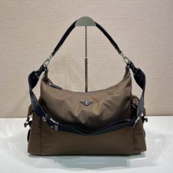 Replica Borsa a tracolla Prada Explore Re-Nylon 2VH204 Uomo marrone