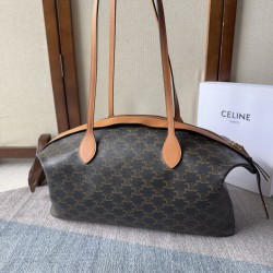Imitazioni Perfetta Borsa da viaggio Celine Triomphe marrone