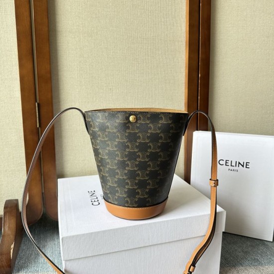 Replica Perfetta Borse Celine Little Bucket tela Triomphe Marrone Replica Perfetta Borse Celine Little Bucket tela Triomphe Marrone
