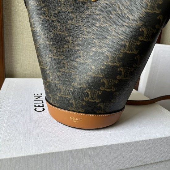 Replica Perfetta Borse Celine Little Bucket tela Triomphe Marrone Replica Perfetta Borse Celine Little Bucket tela Triomphe Marrone