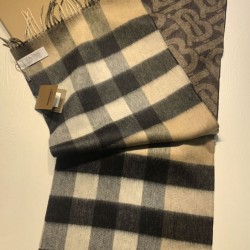 Replica Scialle in lana cashmere double face Burberry 30 x 180 Griffate