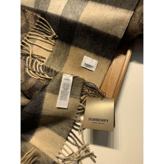 Replica Scialle in lana cashmere double face Burberry 30 x 180 Griffate