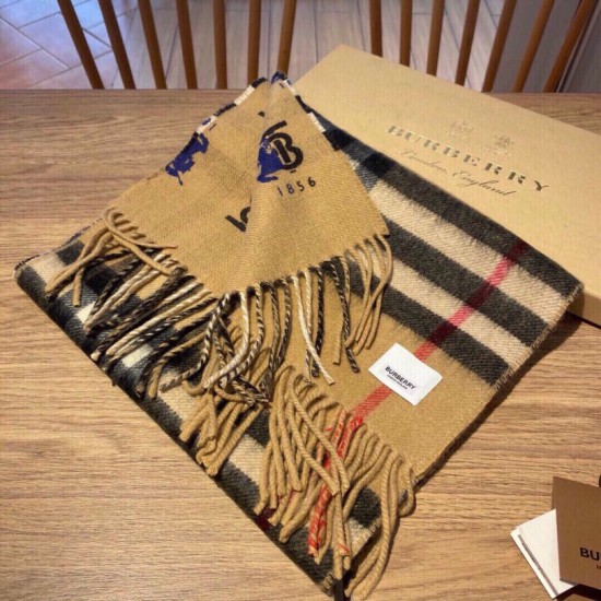 Dupe Scialle Burberry in lana e cashmere con motivo check double-face e logo 30 x 180 marrone imitazioni perfette Replica Scialle Burberry in lana e cashmere con motivo check double-face e logo 30 x 180 marrone Griffate