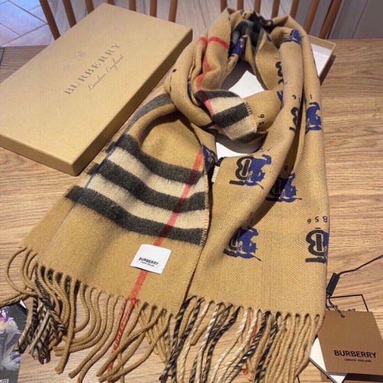 Dupe Scialle Burberry in lana e cashmere con motivo check double-face e logo 30 x 180 marrone imitazioni perfette Replica Scialle Burberry in lana e cashmere con motivo check double-face e logo 30 x 180 marrone Griffate