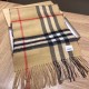 Replica Burberry Scialle in lana cashmere con motivo tartan a doppia faccia con logo 30 x 180 marrone Griffate