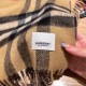 Replica Burberry Scialle in lana cashmere con motivo tartan a doppia faccia con logo 30 x 180 marrone Griffate